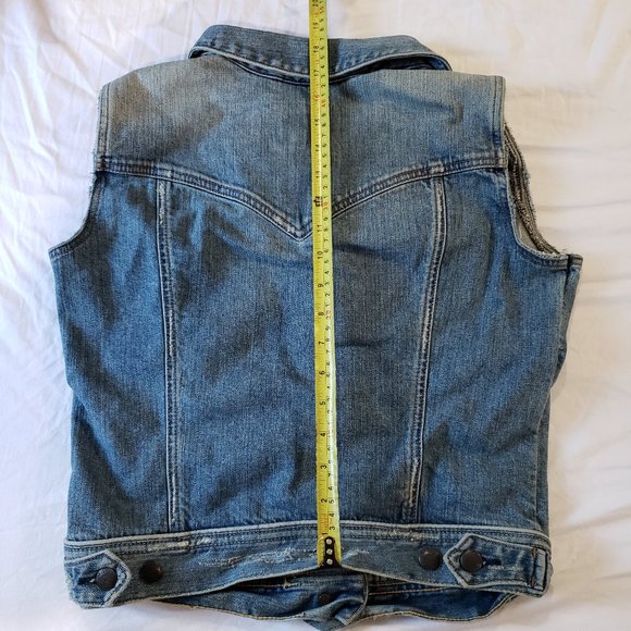 Abercrombie and Fitch denim vest Junior L - Picture 3 of 4